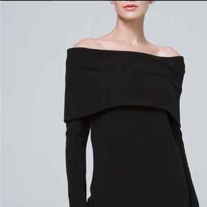 WHBM Foldover Off-The-Shoulder Sweater